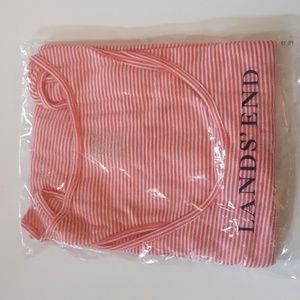 Lands End women's racerback tank top size medium in Coral Rock stripe